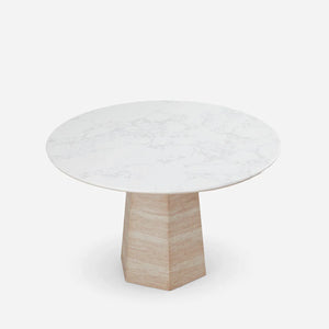 Merano White Round Dining Table (47")