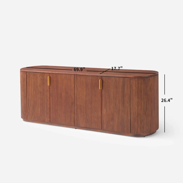 Esmond Fluted Oval Media Console (70")