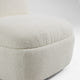 Niveous White Bouclé Swivel Chair