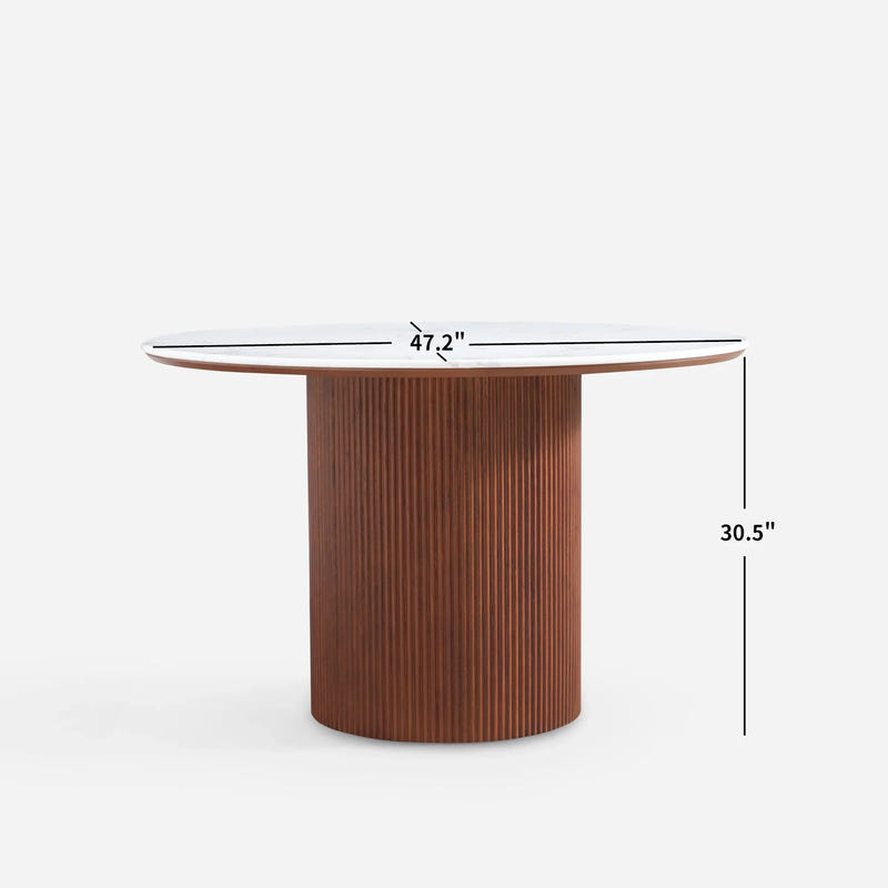 Esmond Fluted Round Dining Table (47")