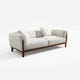 Cirrus White Velvet 3-Seater Sofa (84")