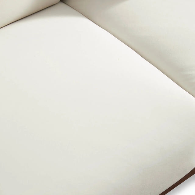 Cirrus White Velvet 3-Seater Sofa (84")
