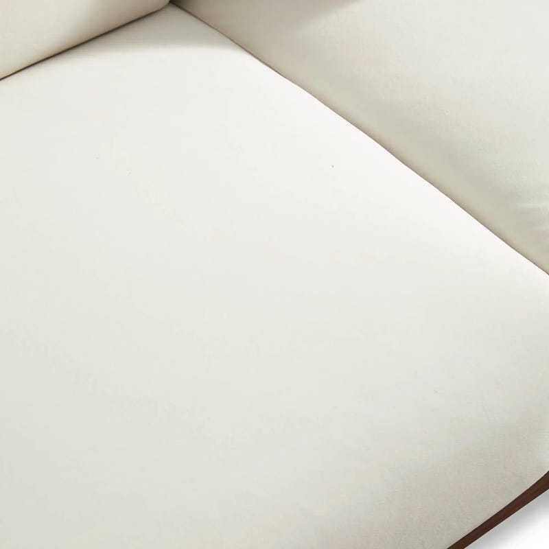 Cirrus White Velvet 3-Seater Sofa (84")