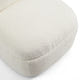 Niveous White Bouclé Swivel Chair