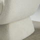 Nephele White Bouclé Barrel Swivel Chair