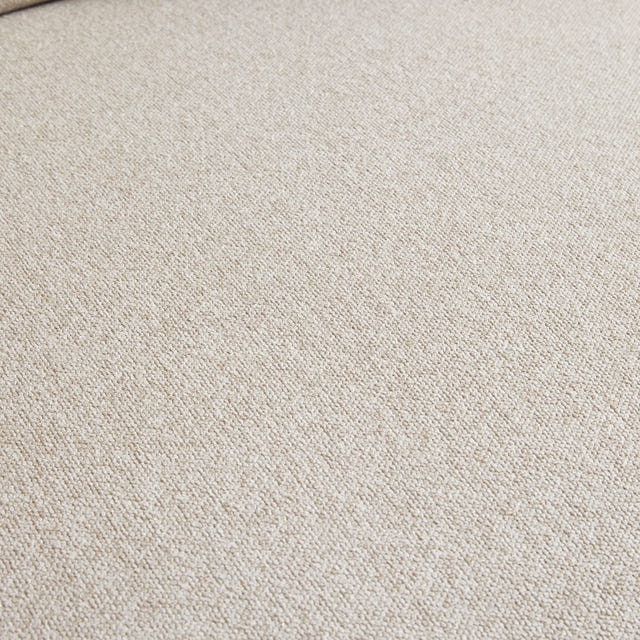 Covan White Cotton & Linen Curved Sofa (104'')