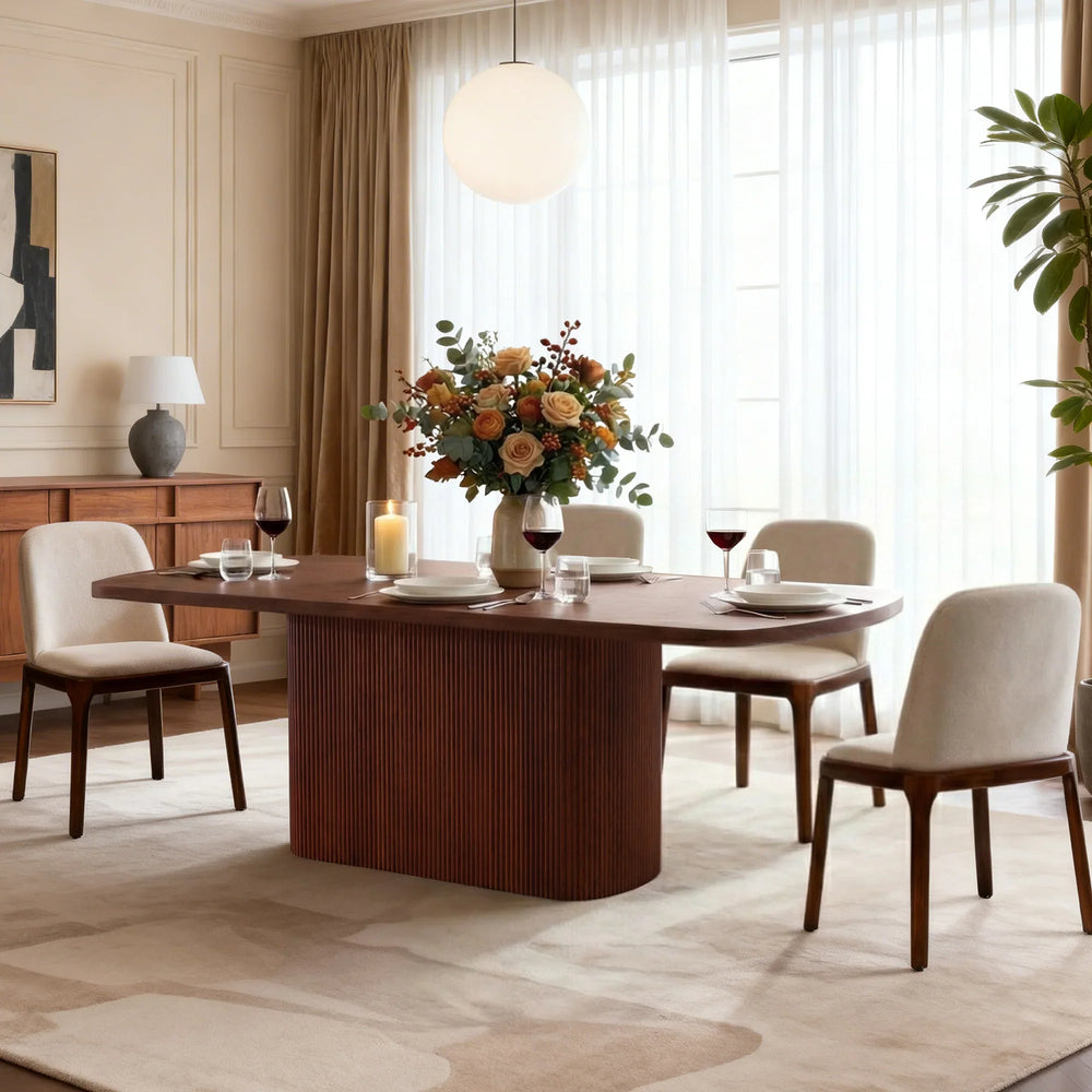 Esmond Fluted Rectangle Dining Table (84")
