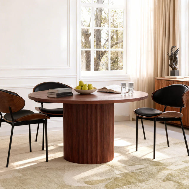 Esmond Fluted Round Dining Table (47")