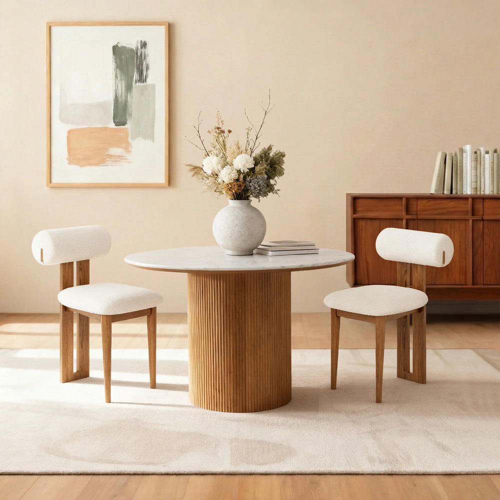 Esmond Fluted Round Dining Table (47")