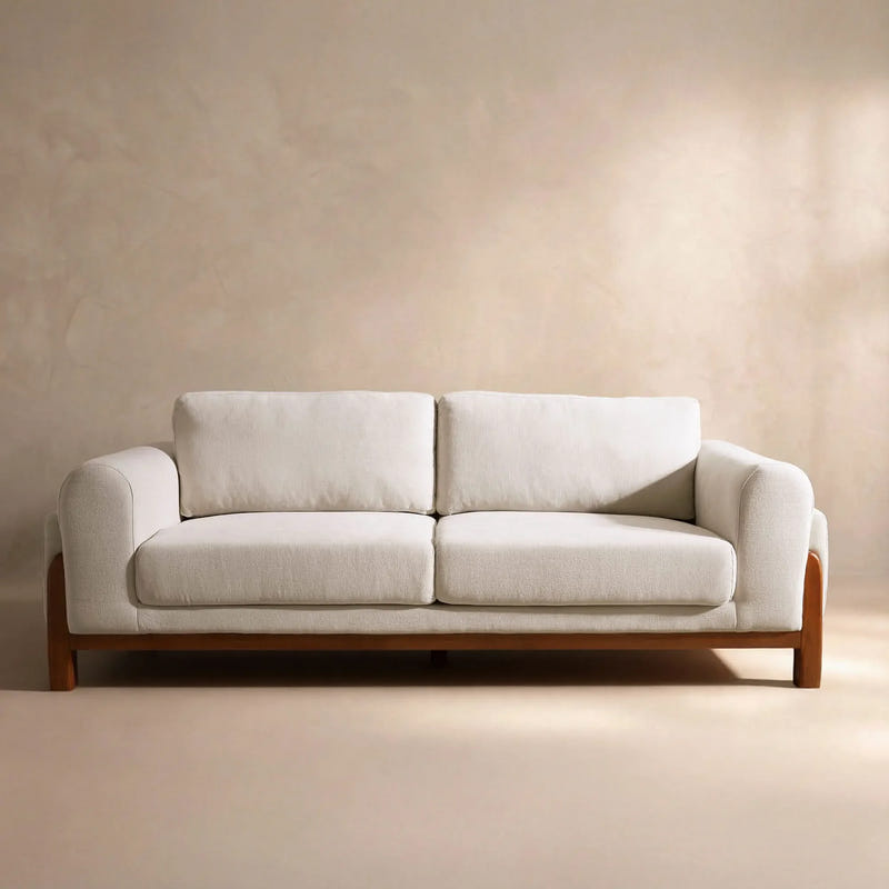 Darcy Gray Cotton & Linen Sofa (89")