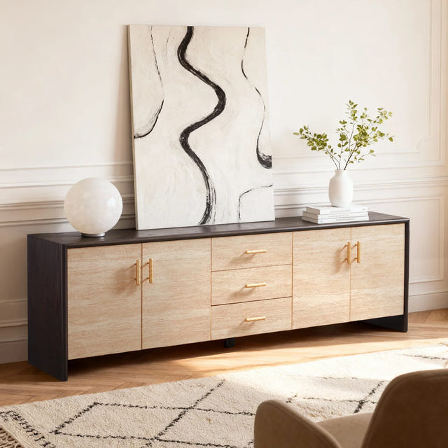 Merano Wood Media Console (84")