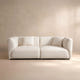 Celia White Chenille Modern Sofa (91'')