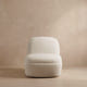 Niveous White Bouclé Swivel Chair