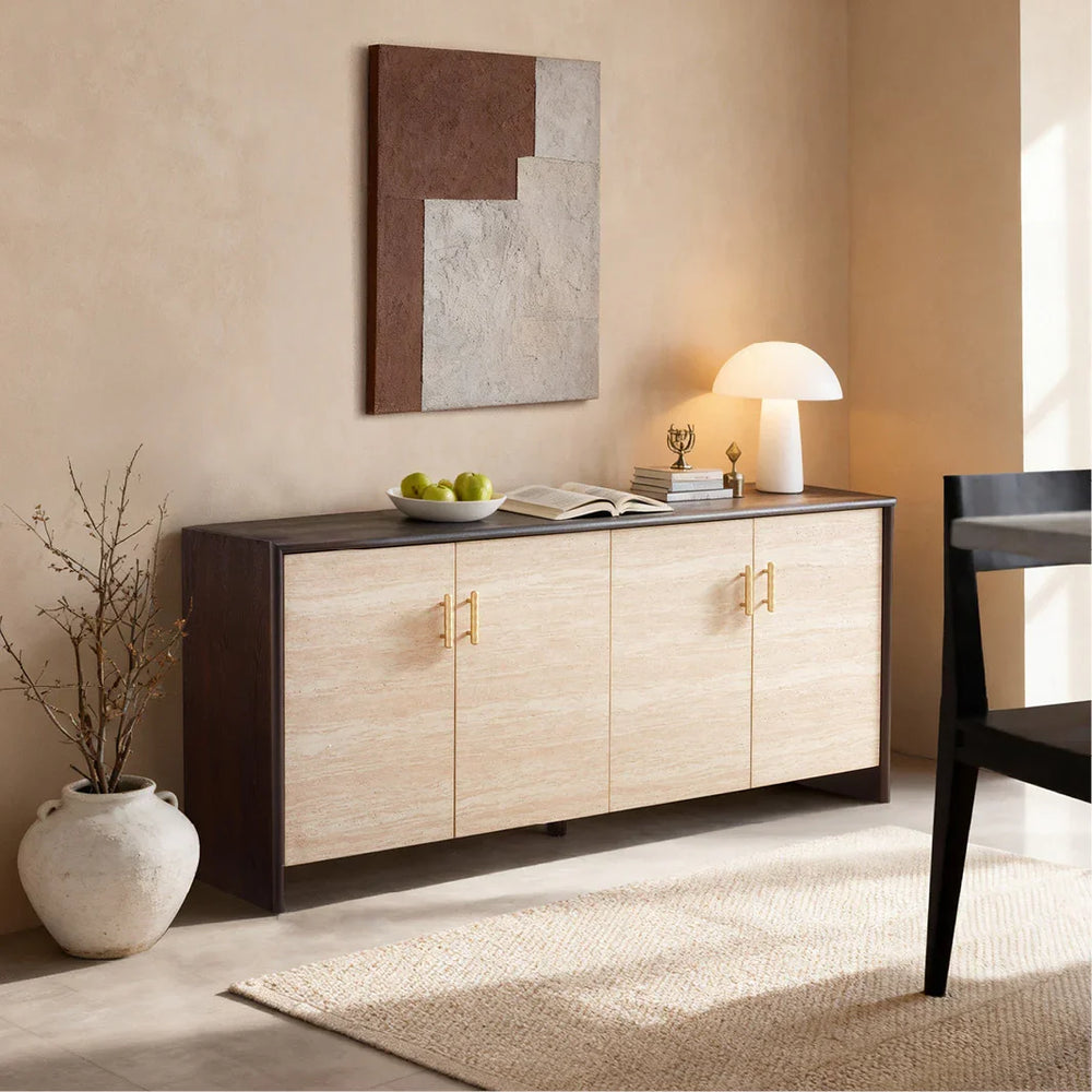Merano Travertine-Inspired Sideboard (72")