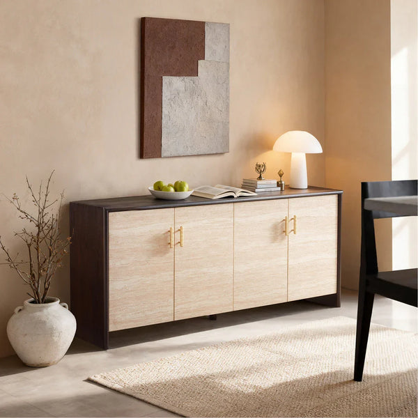 Merano Travertine-Inspired Sideboard (72")