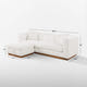 Lyra White Bouclé Channel Sofa (90")