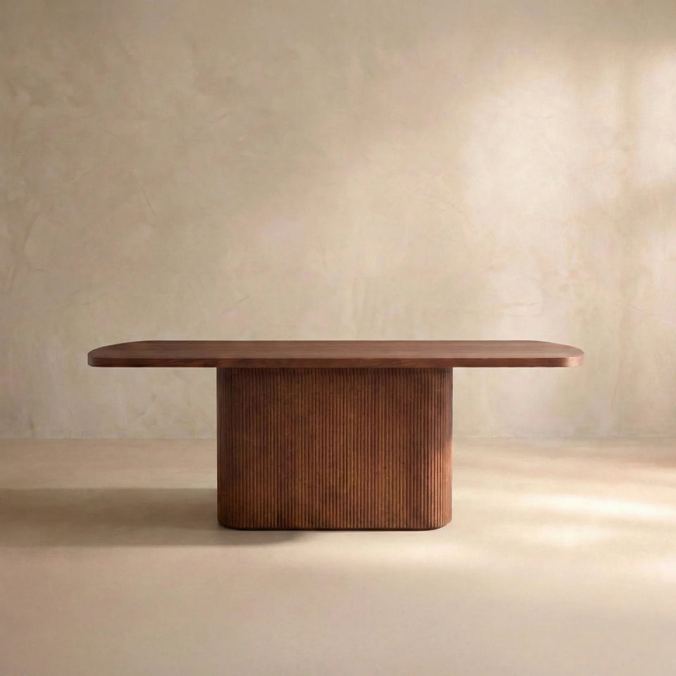 Esmond Fluted Rectangle Dining Table (84")