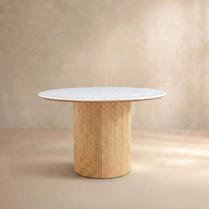 Esmond Fluted Round Dining Table (47")