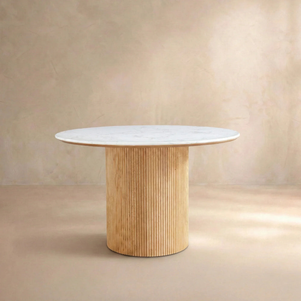 Esmond Fluted Round Dining Table (47")