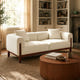 Cirrus White Velvet 3-Seater Sofa (84")