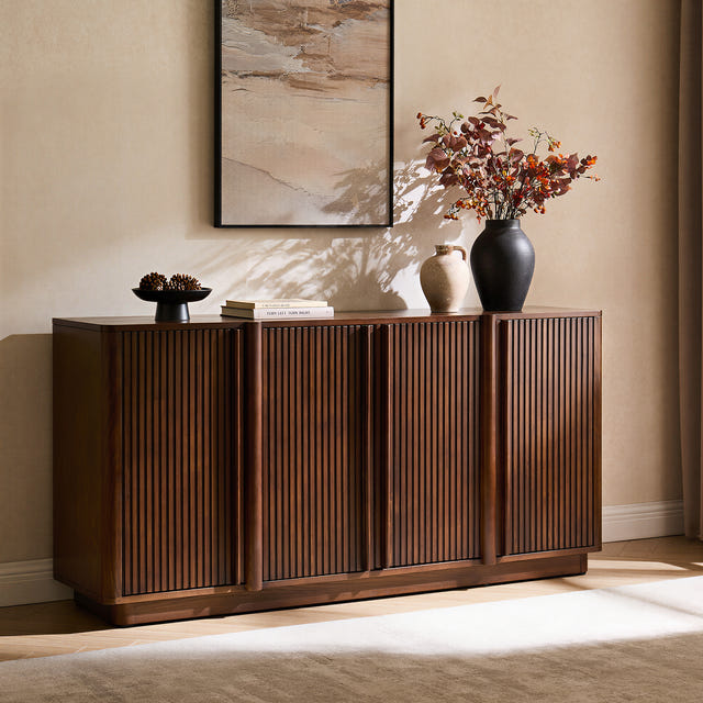 Lira Ash Fluted Sideboard (64'')