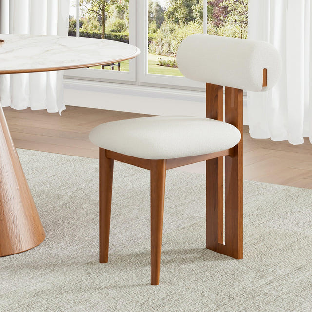 Woce Bouclé Dining Chair (Set of 2)