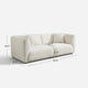 Celia White Chenille Modern Sofa (91'')