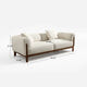 Cirrus White Velvet 3-Seater Sofa (84")