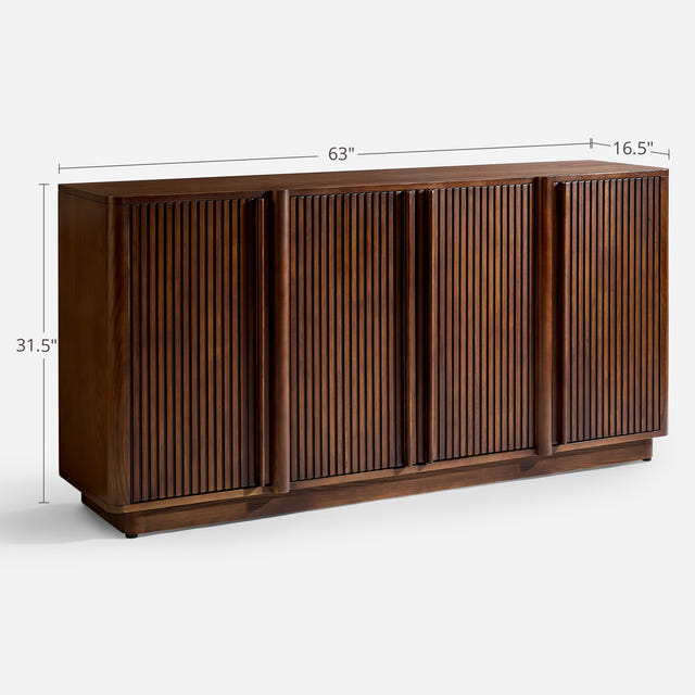 Lira Ash Fluted Sideboard (64'')