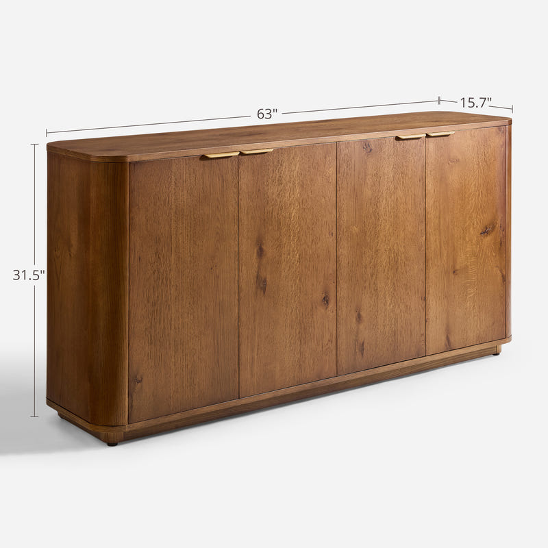 Elowen Oak Curved Sideboard (72'')