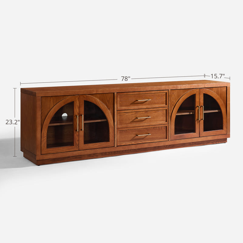 Renlor Ash Wood Arched Media Console (78'')