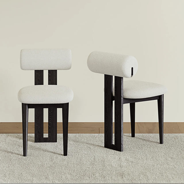 Woce Bouclé Dining Chair (Set of 2)