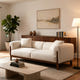 Cirrus White Velvet 3-Seater Sofa (84")