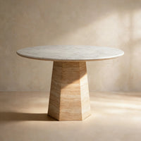 Merano White Round Dining Table (47")