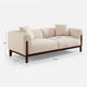Cirrus White Velvet 3-Seater Sofa (84")