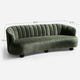 Velaf Chenille Curved Channeled Sofa (87'')