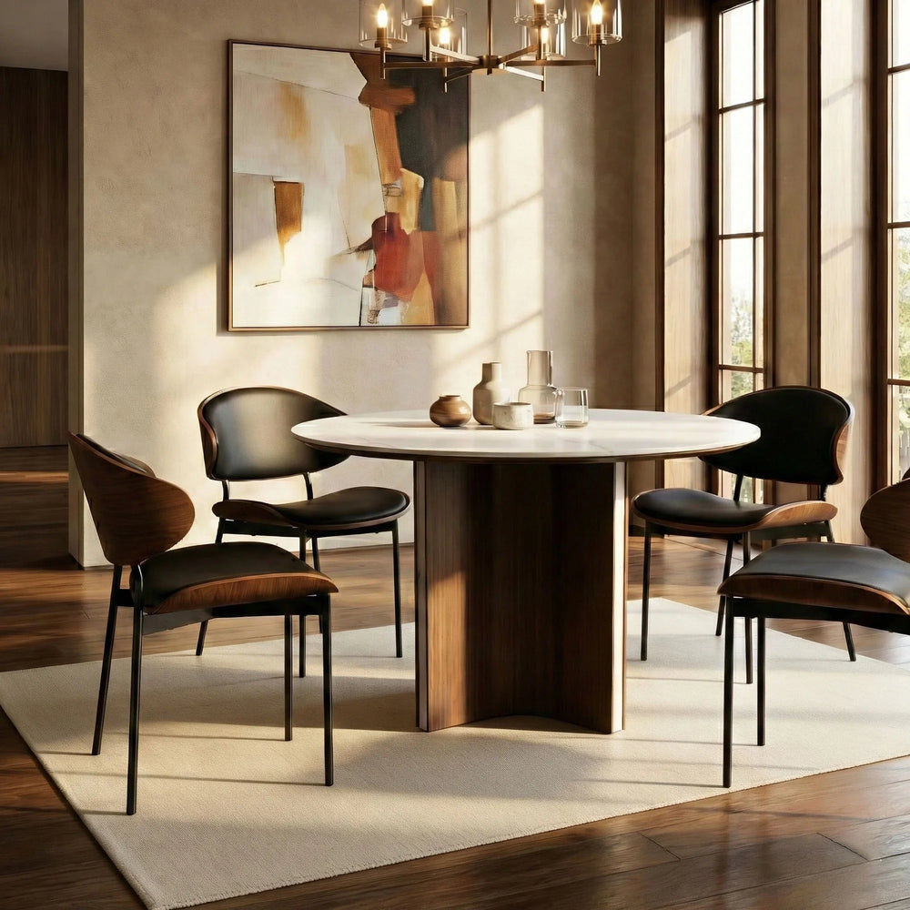 Helios Leather Dining Chairs (Set of 2)