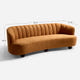 Velaf Chenille Curved Channeled Sofa (87'')