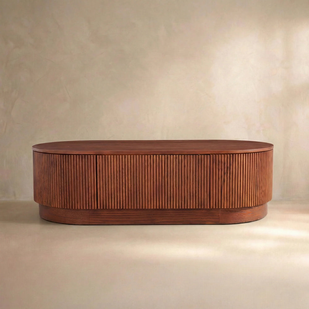 Esmond Fluted Oval Coffee Table (55")