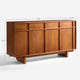 Kalen Ash Wood Geometric Sideboard (63'')