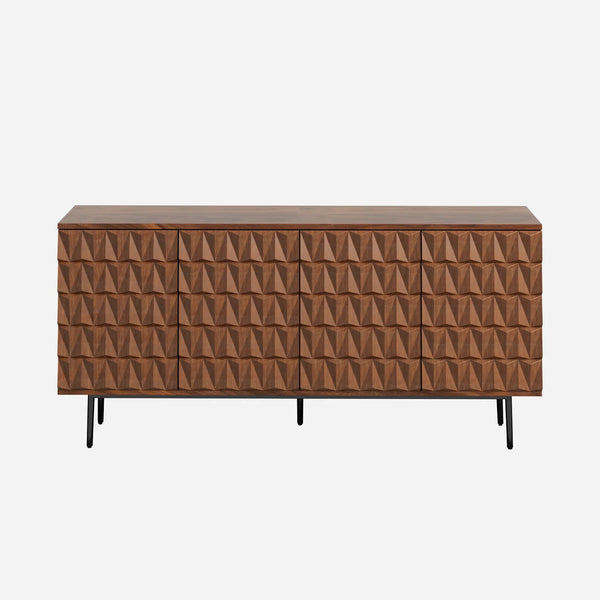 Reco Carved Pattern Wood Sideboard (70'')
