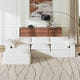 Swofy 3-Seater Chenille Sectional L-Shaped (118'')