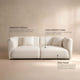 Celia White Chenille Modern Sofa (91'')