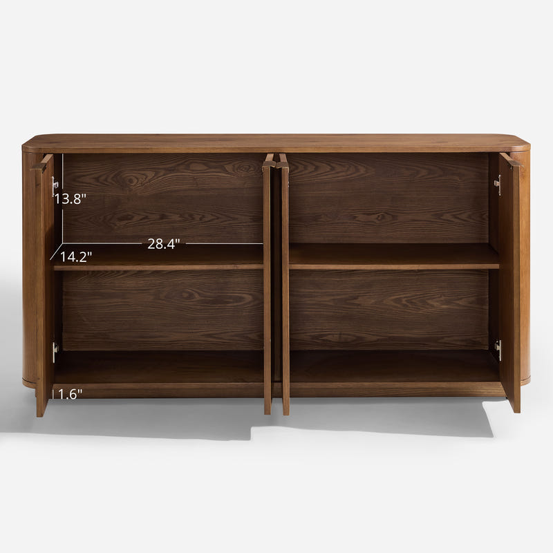 Elowen Oak Curved Sideboard (72'')