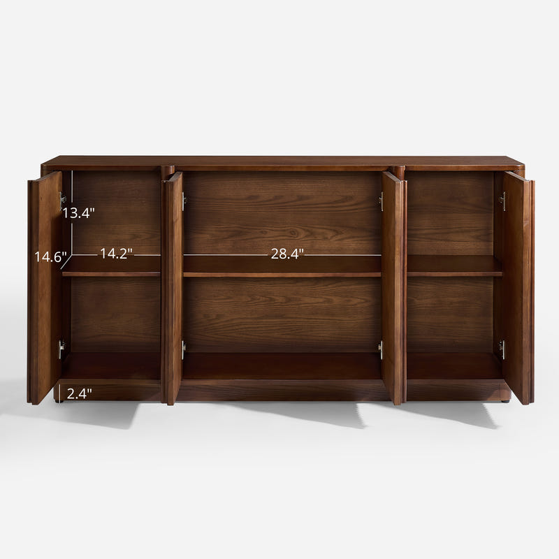 Lira Ash Fluted Sideboard (64'')