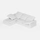 Swofy 3-Seater Chenille Sectional L-Shaped (118'')