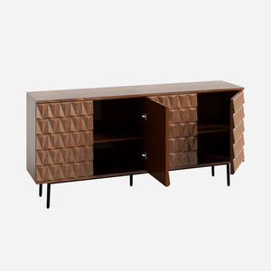 Reco Carved Pattern Wood Sideboard (70'')