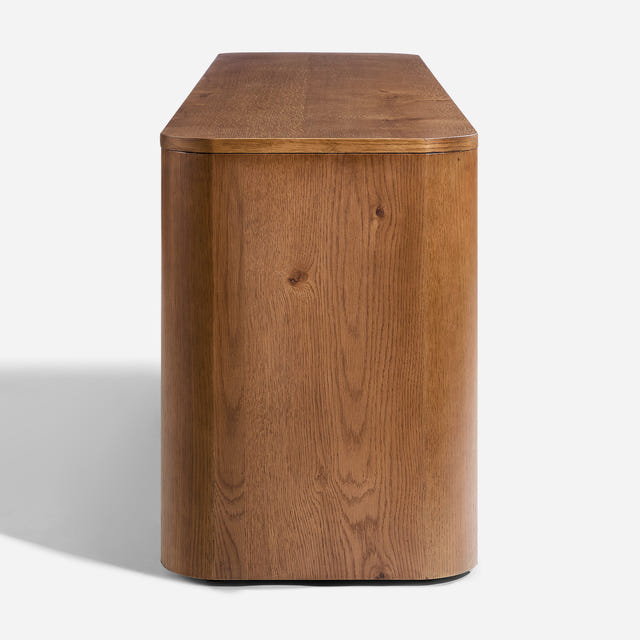 Elowen Oak Curved Media Console (72'')