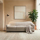 Wave White Bouclé Curved Sofa (86'')
