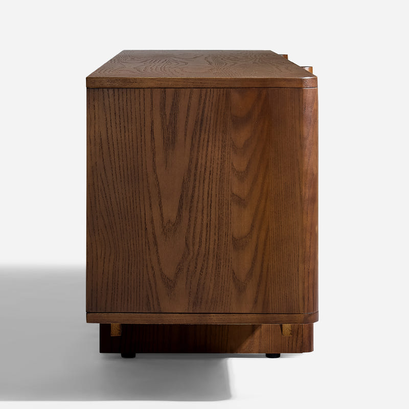 Lira Ash Fluted Media Console (79'')